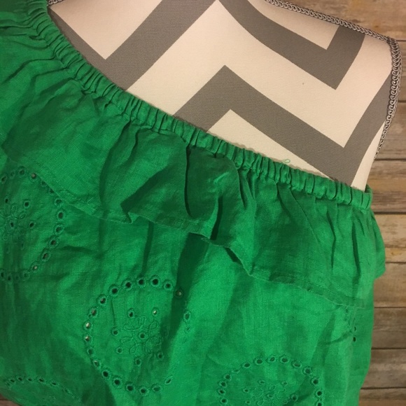 Express One Shoulder Top with Eyelet Styling - Picture 3 of 5